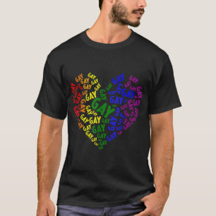 Camiseta Gay Diz que o Gay diz amor fica orgulhoso dos dire