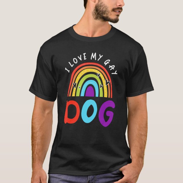 Camiseta Gay do Lgbt Sinalizador do Orgulho Arco-íris Sinal (Frente)
