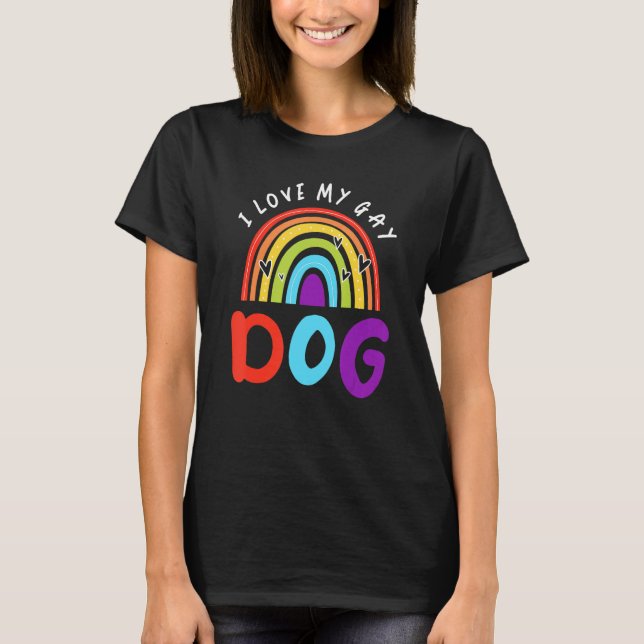 Camiseta Gay do Lgbt Sinalizador do Orgulho Arco-íris Sinal (Frente)