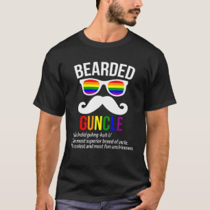 Camiseta Gay do Orgulho LGBT Suporte ao Tio com Família Gun