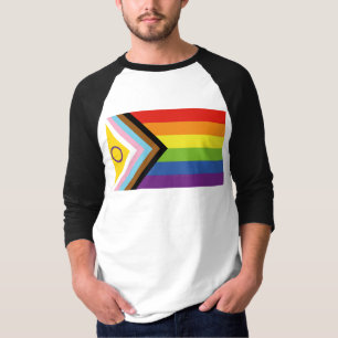 Camiseta Gay do Sinalizador do Orgulho Intersexual do Slipp