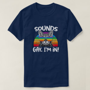 Camiseta Gay dos sons eu estou no orgulho gay engraçado do