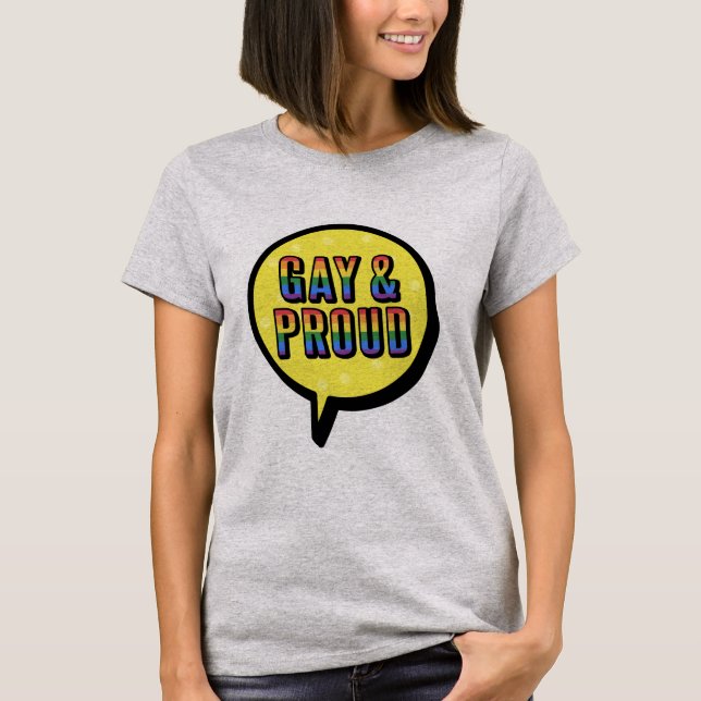 Camiseta Gay e T-Shirt Orgulhosa (Frente)