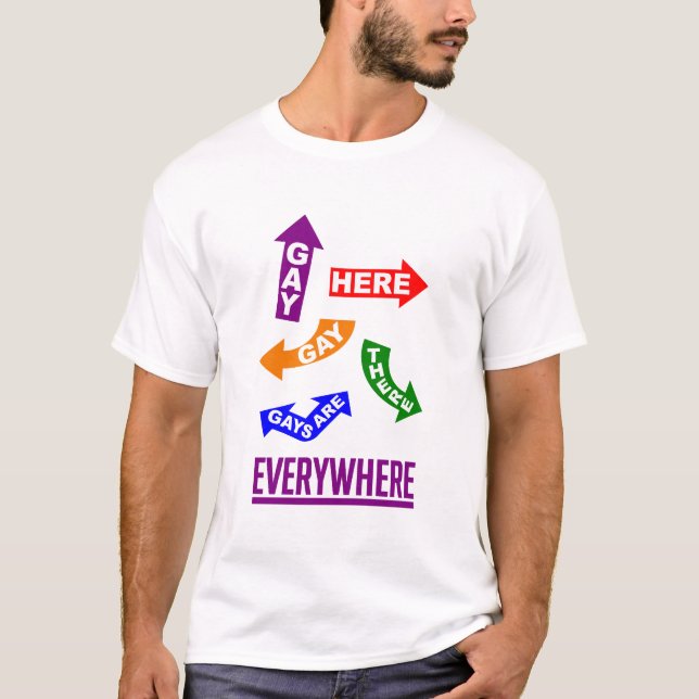 Camiseta Gay Em Qualquer Lugar (Frente)