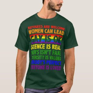 Camiseta Gay está certo Refugiados são bem-vindos Mulheres