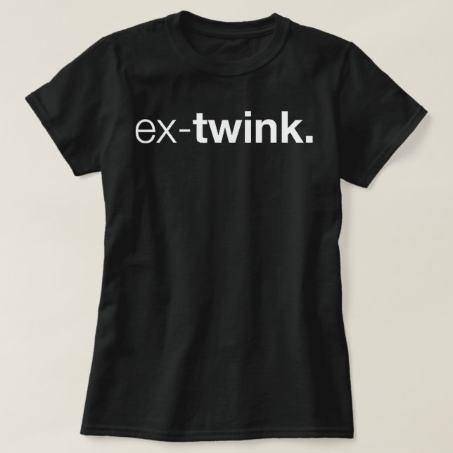 Camiseta Gay Ex-Twink (Frente do Design)
