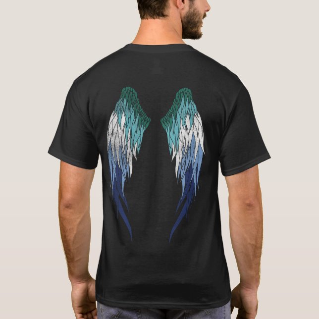 Camiseta Gay Flag - Angel Wings (Verso)