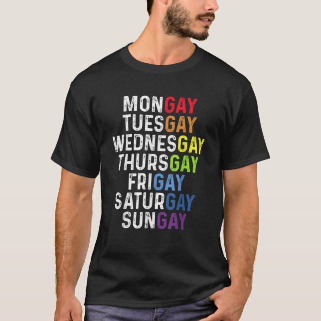 Camiseta Gay Homossexuais Dias Engraçados De Orgulho Da Sem (Frente)