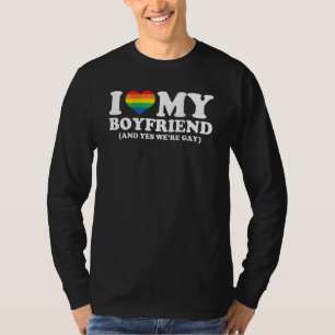 Camiseta Gay I Love My Namorado Sim Somos Gay Lgbt Heart G