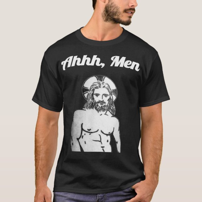 Camiseta Gay Jesus Ah Homens Engraçados Ateus Humor Cristão (Frente)
