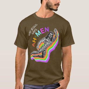 Camiseta Gay Jesus diz AhMen Gay para Jesus Design