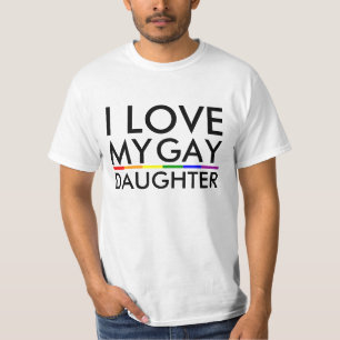 Camiseta Gay / Lésbica Eu Amo Minha Filha Gay -Camisa