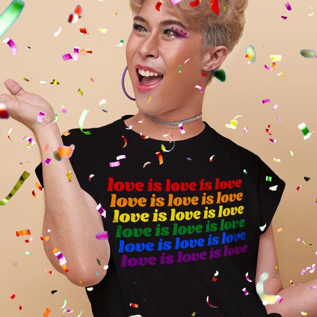 Camiseta Gay LGBT Orgulho Arco-Íris Sinalizador Amor (In Situ)