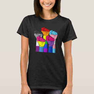 Camiseta Gay Lgbt Orgulho Lésbica Fist Humano Bise