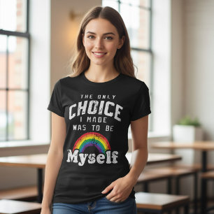 Camiseta Gay LGBT Orgulho LGBT Rainbow Modern Typografia