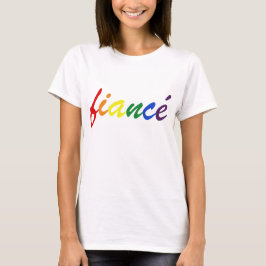 Camiseta Gay LGBT Orgulho LGBT Texto Arco-Íris de Casamento