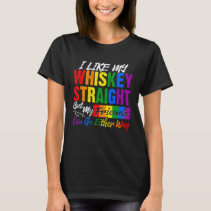 Camiseta Gay LGBTQ Como Meu Orgulho de Amigos do Hetero Whi