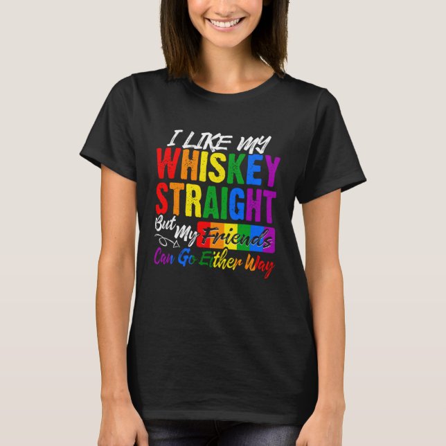 Camiseta Gay LGBTQ Como Meu Orgulho de Amigos do Hetero Whi (Frente)