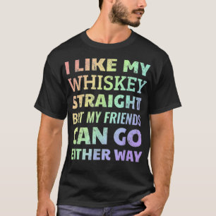Camiseta Gay LGBTQ Queer Lésbian Pride Whiskey Hetero Jo