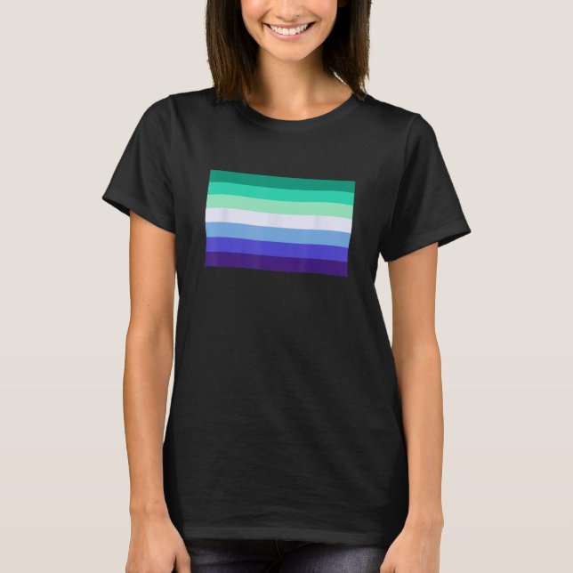 Camiseta Gay Man Prim Flag MLM Men LGBTQ+ (Frente)