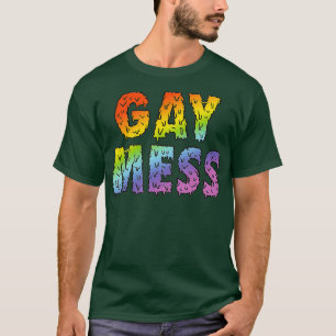 Camiseta Gay Mess Rainbow Engraçada Rainha Orgulho