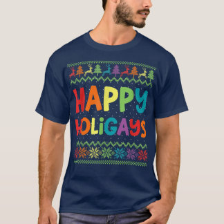 Camiseta Gay Natal Engraçado Holigays Felizes LGBT Felizes 