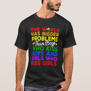 Camiseta Gay O Mundo Tem Problemas Maiores Do Orgulho Arco-