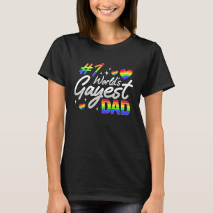 Camiseta Gay Pai Orgulho LGBTQ Pai para uma Parada do Orgul
