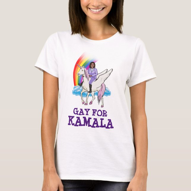 CAMISETA GAY PARA A MANCHA DE BUMPER KAMALA (Frente)