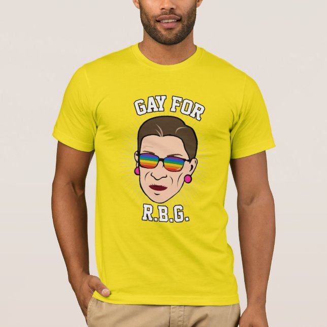 Camiseta Gay para RBG - orgulho 2016 de Ruth Bader Ginsburg (Frente)