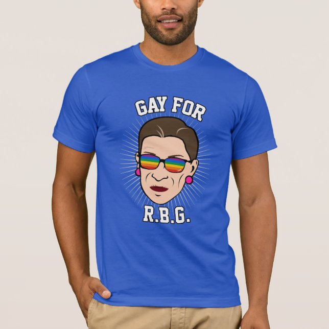 Camiseta Gay para RBG - orgulho 2016 de Ruth Bader Ginsburg (Frente)