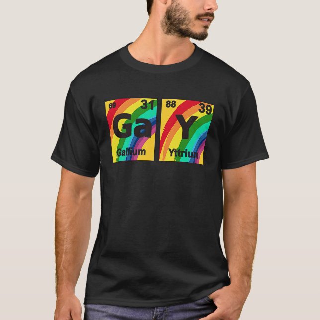Camiseta Gay Periodic Table LGBTQ Gay Lesbian Pride For Men (Frente)