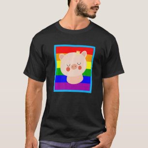 Camiseta Gay Pig Com Coisas De Lgbt Coroa Adolescência Prin