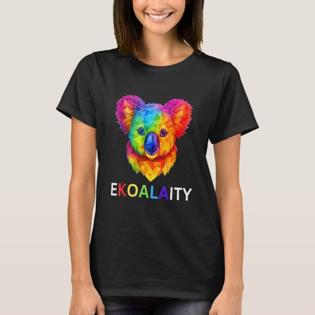 Camiseta Gay Pride EKOALAITY Koala 2023 Pride Flag (Frente)