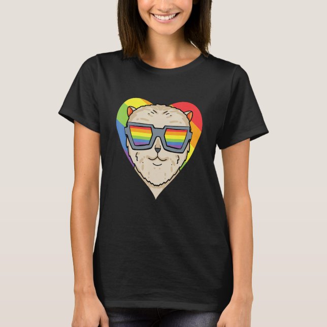 Camiseta Gay Pride LGBT Rainbow - Dog Breed Pomeranian - LG (Frente)