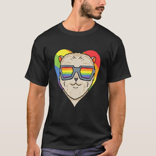 Camiseta Gay Pride LGBT Rainbow - Dog Breed Pomeranian - LG (Frente)