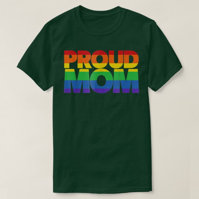 Camiseta Gay Pride  Proud Mom LGBT parent Mother's Day  (Frente do Design)