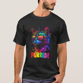 Camiseta Gay Pride Purride  Cat LGBT Pride Month Equality