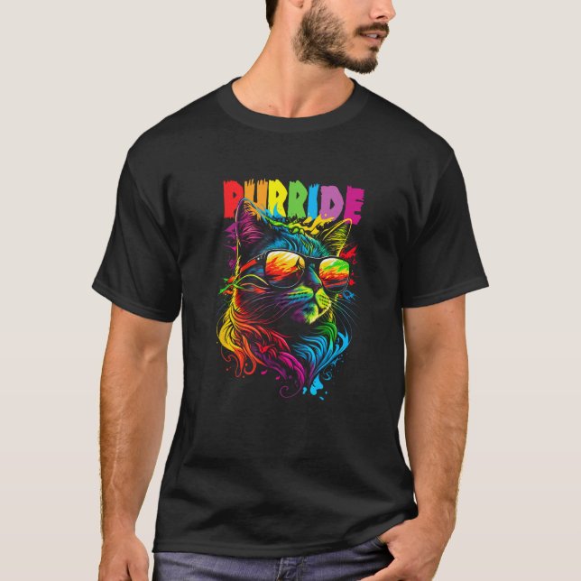 Camiseta Gay Pride Purride  Cat LGBT Pride Month Equality (Frente)
