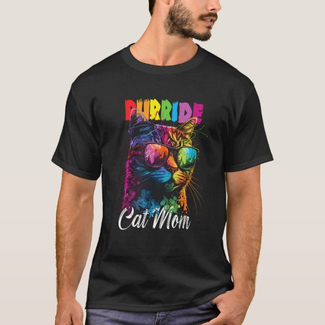 Camiseta Gay Pride Purride Cat Mother LGBT Pride Month Cute (Frente)