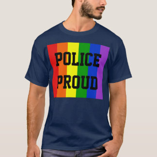 Camiseta Gay Rainbow Dark Shirt da Polícia