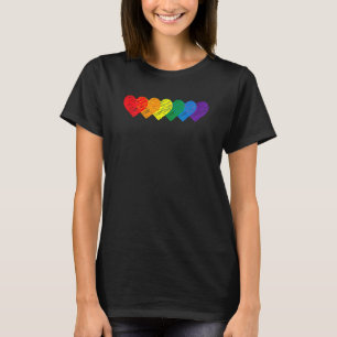 Camiseta Gay Rainbow Pride Heart Flag Lgbtq Igualdade Match