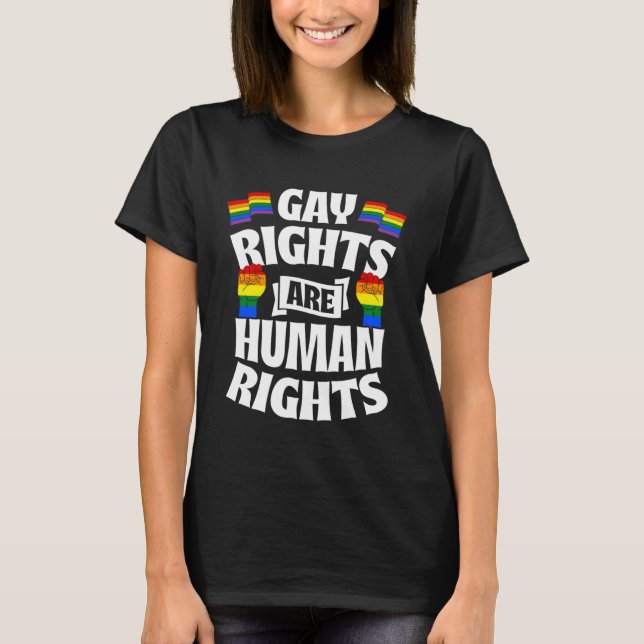 Camiseta Gay Rights Are Human Rights Cute LGBTQ Gay Rights  (Frente)