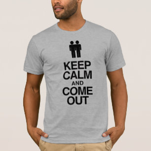 Camiseta Gay saindo: Fique calma e saia