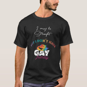 Camiseta GAY Straigt LGBTQ - Liberdade de Gay Trans Quee