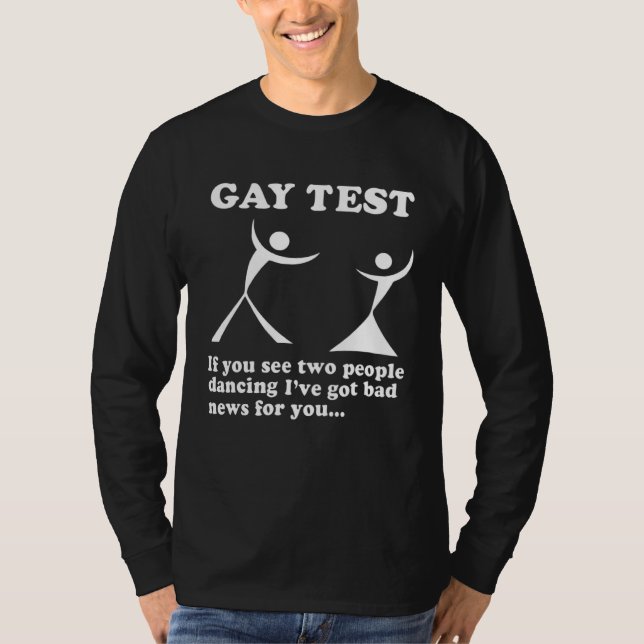 Camiseta Gay Test If You See Two People Dancing I ve Got Ba (Frente)