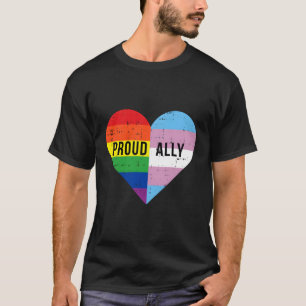 Camiseta Gay Trans Transgender Heart Rainbow Flag Legal Lgb