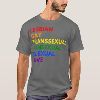 Camiseta gay transexual transexual, lésbica, amor bissexual