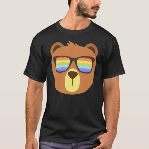 Camiseta Gay Urso com Óculos Solares - Mês de Orgulho Lgbt