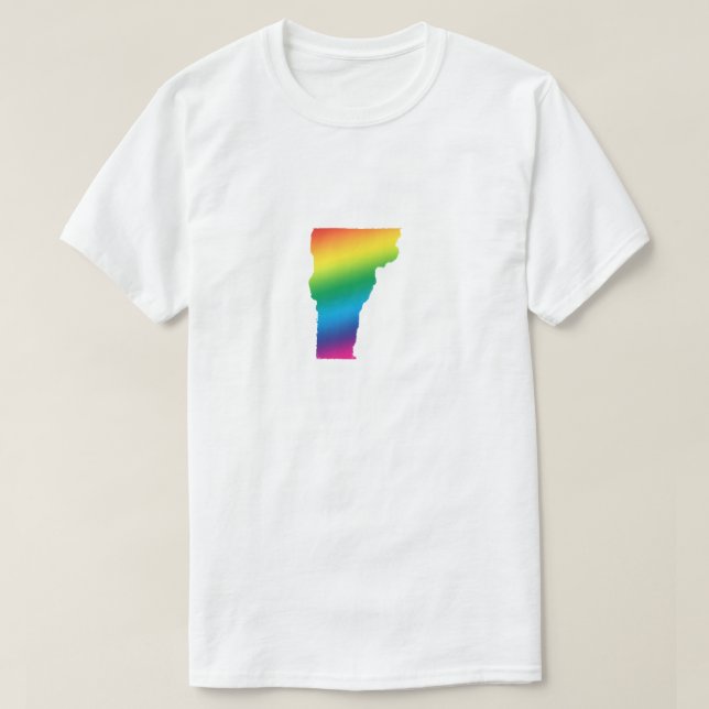 Camiseta Gay Vermont Orgulho gay parade LGBT (Frente do Design)
